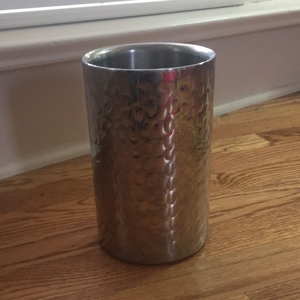 Cynthia Rowley metal/silver utensil holder